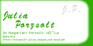 julia porzsolt business card